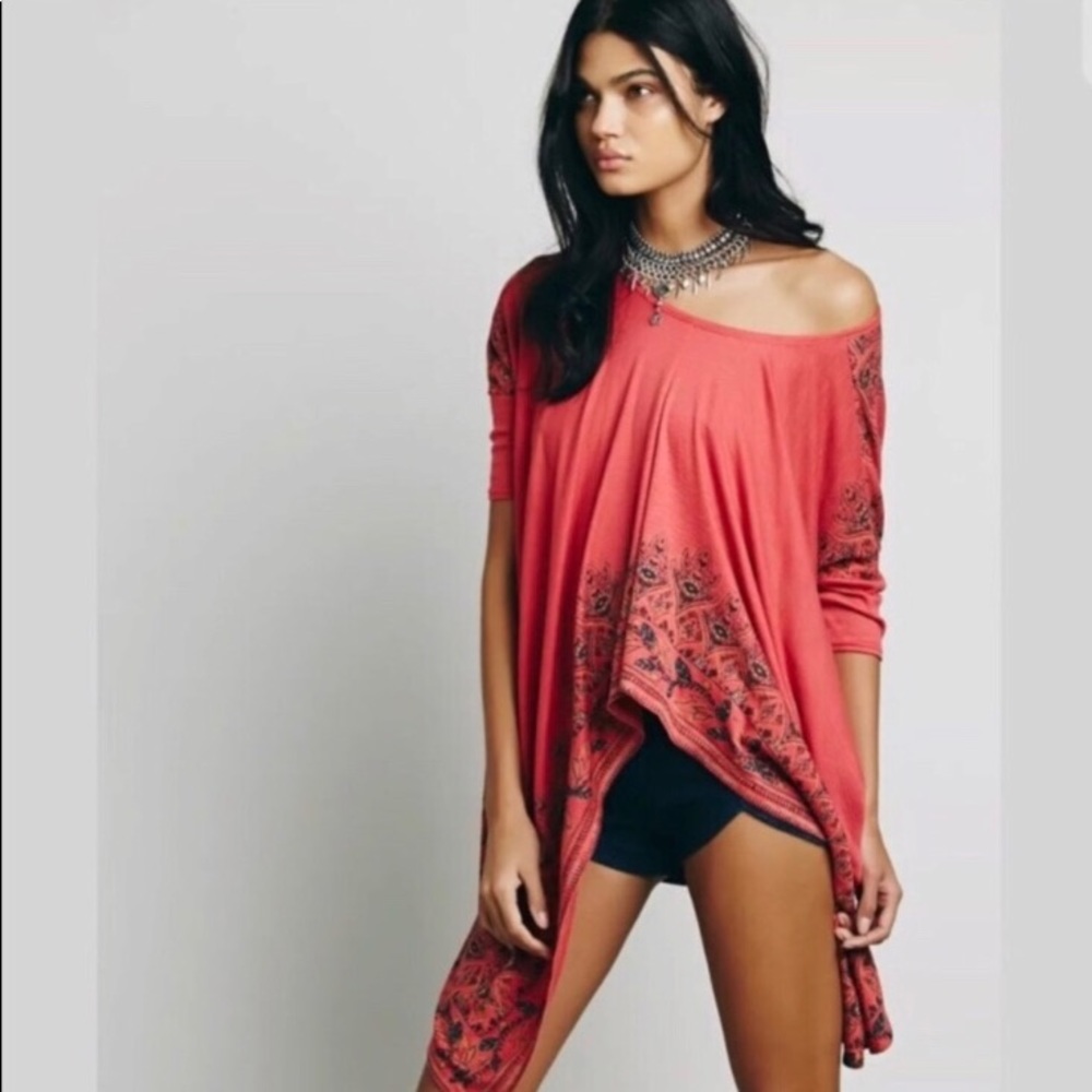 Free People Poncho Sweater Top